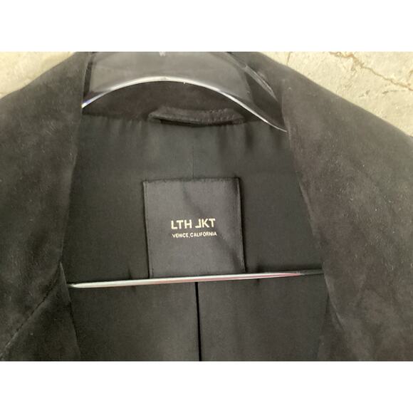 LTH JKT FLO Suede Leather Jacket XS Black Minimalist Punk Biker Moto Grunge $495 - Picture 6 of 13